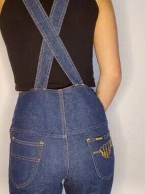 Vintage "Pick Pocket" dark blue denim overalls